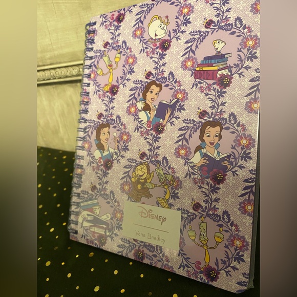 Vera Bradley Disney Beauty and the Beast Lavender Notebook - Picture 2 of 4